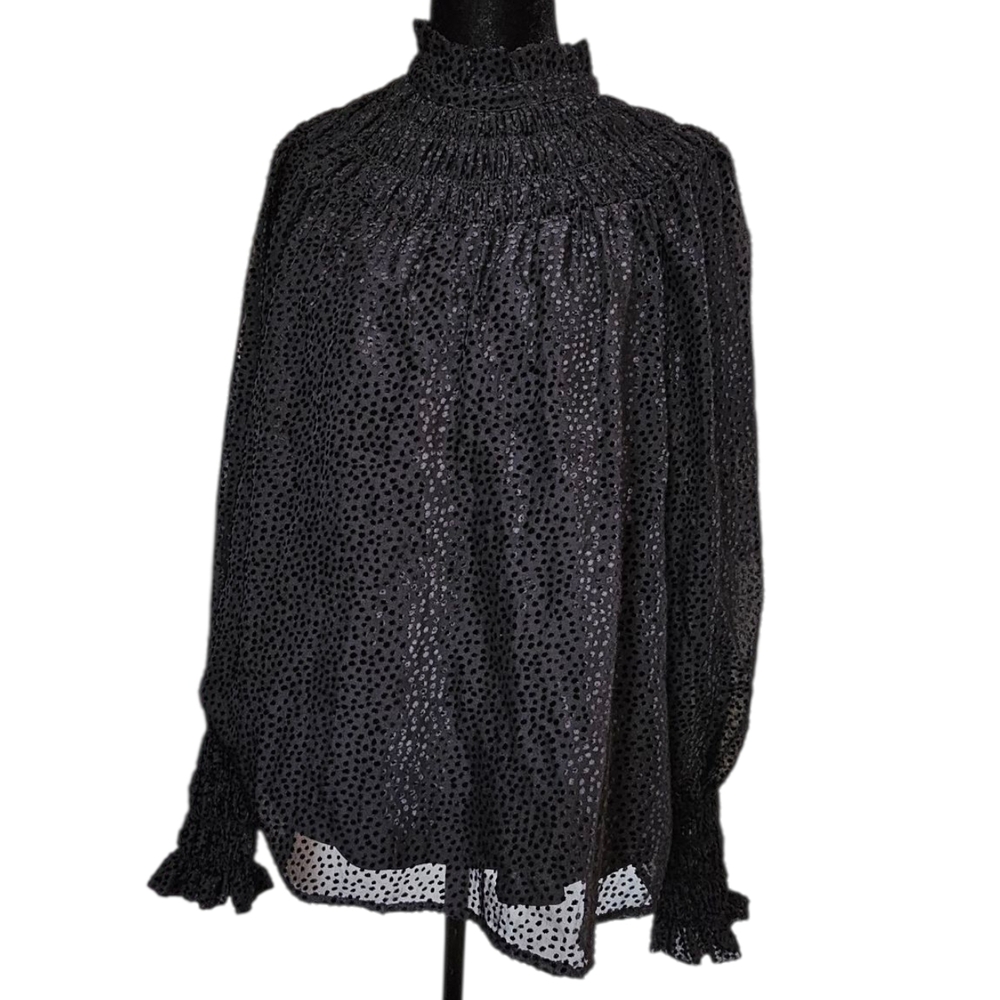 H&M Black Polka Dot Blouse